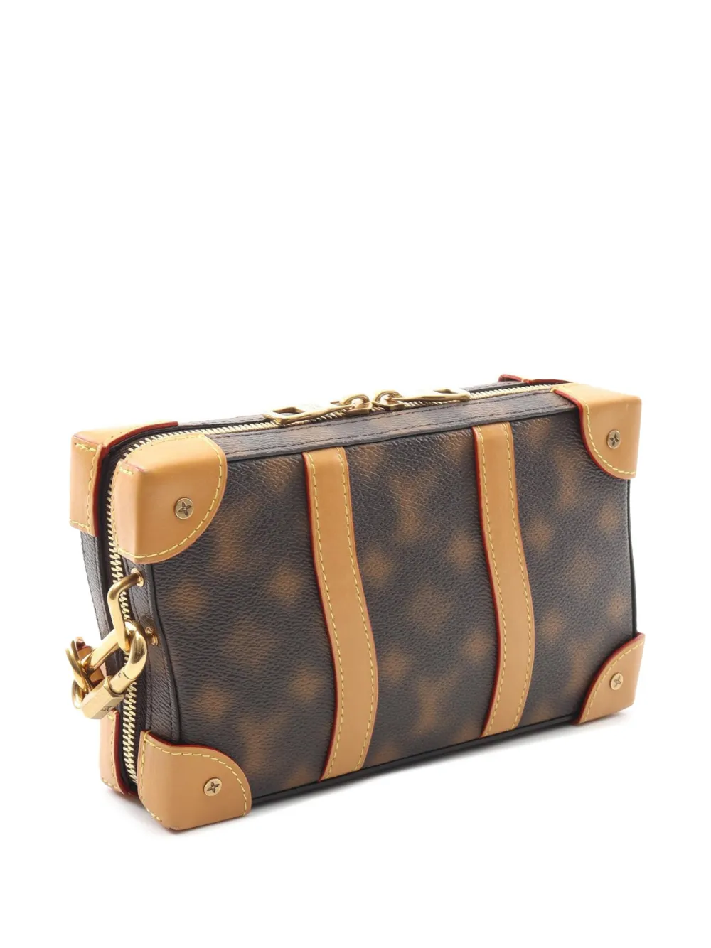 Pre-owned Louis Vuitton 2021-2025 Monogram Blurry Soft Trunk Crossbody Bag In Brown