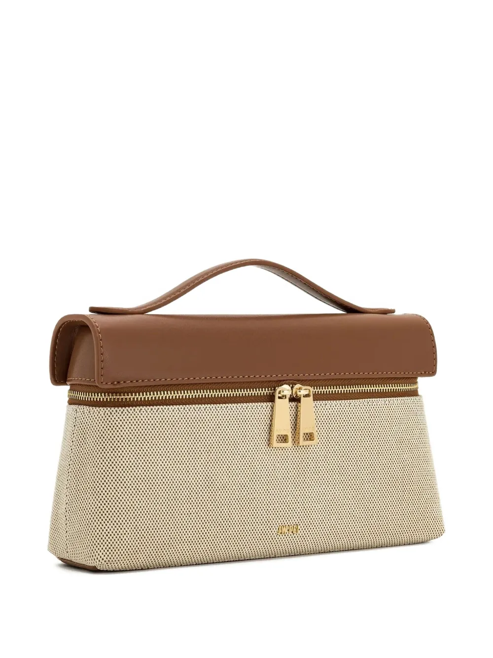 JW Pei Canvas clutch met handvat Beige