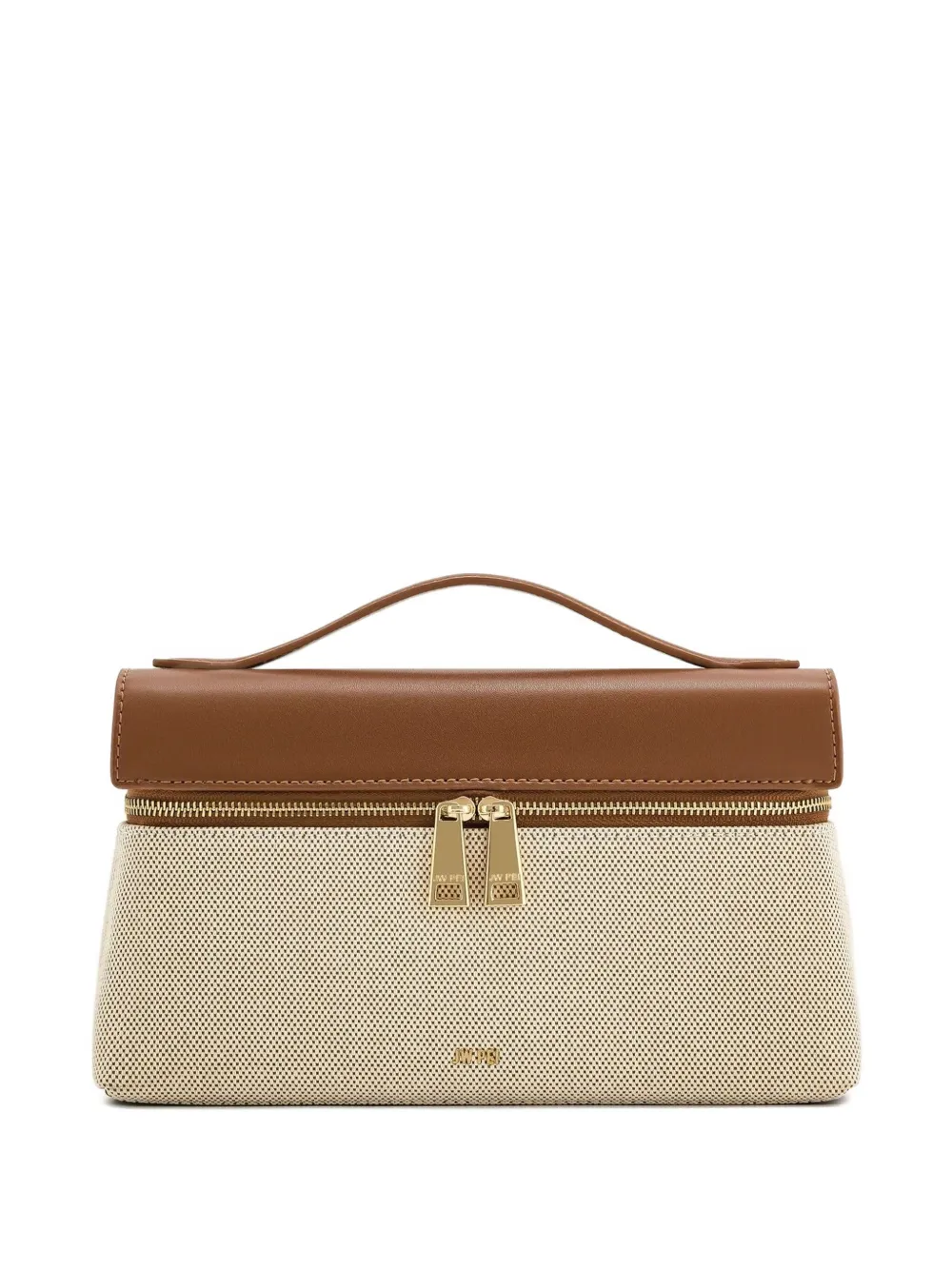 JW Pei top-handle canvas clutch bag | Neutrals | Image 1