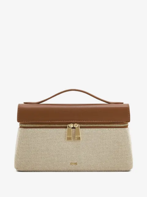 JW Pei top-handle canvas clutch bag