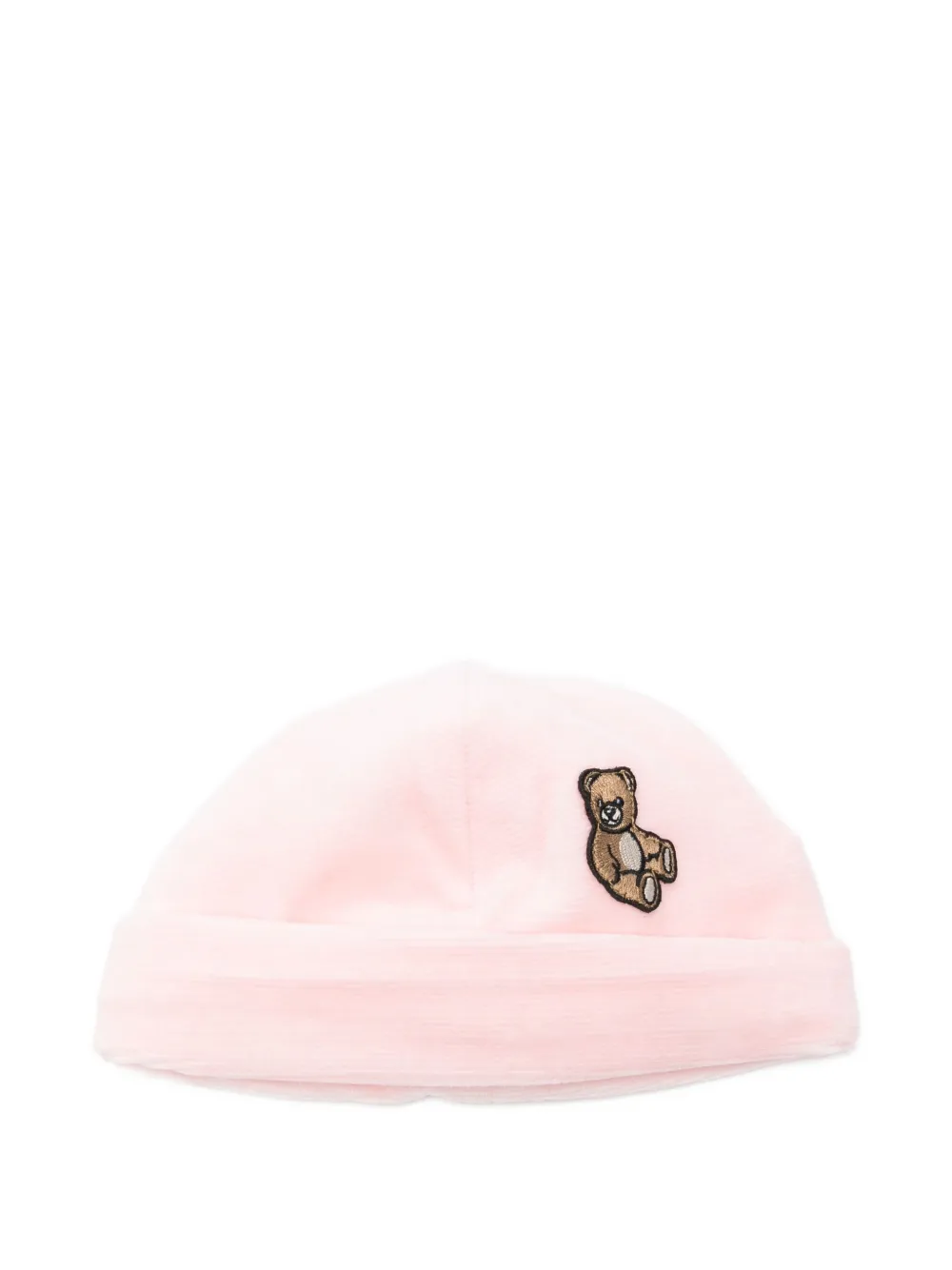 Moschino Kids teddy appliqué cap | Pink | Image 1