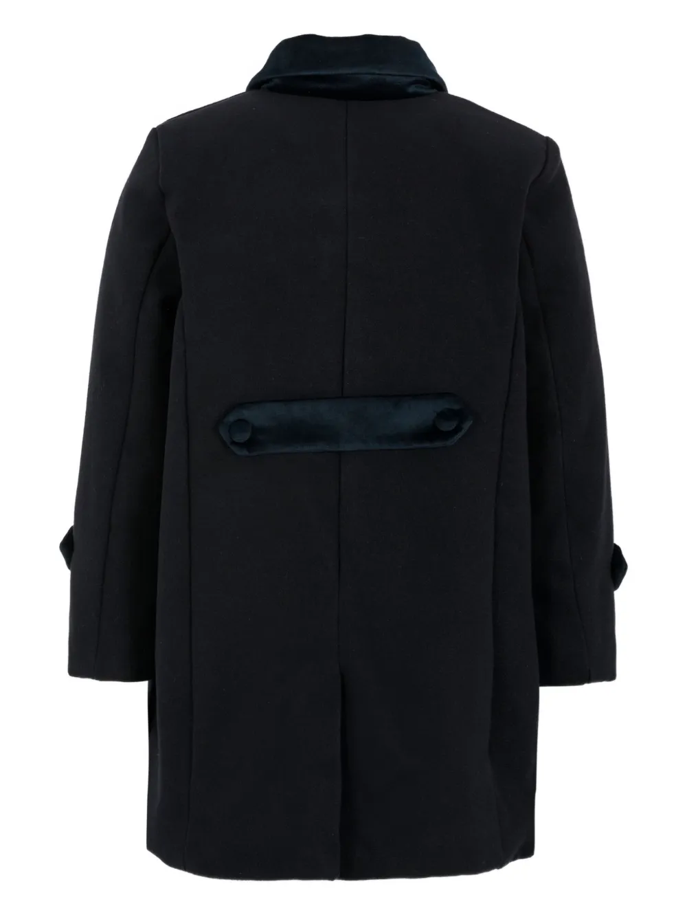Patachou velvet-trimmed buttoned coat | Wool Coats | Image 2