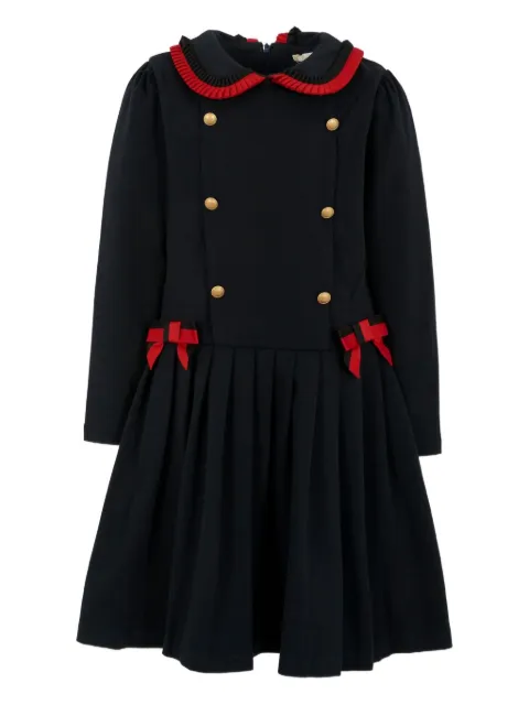 Patachou double-breasted bow-detail dress