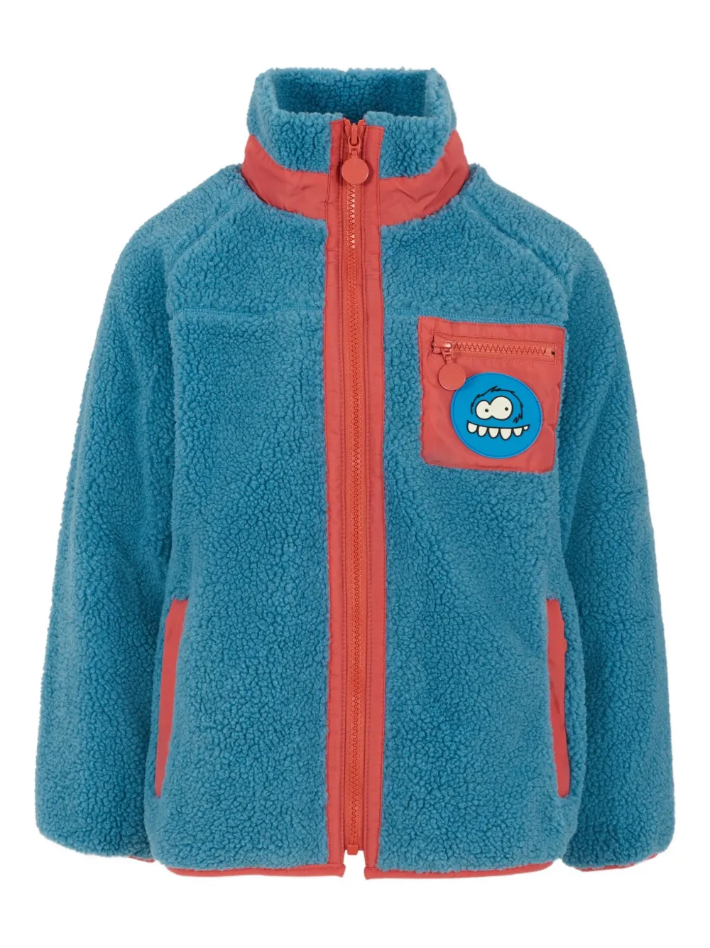 Stella Mccartney Fleece Patch-pocket Jacket In Blue