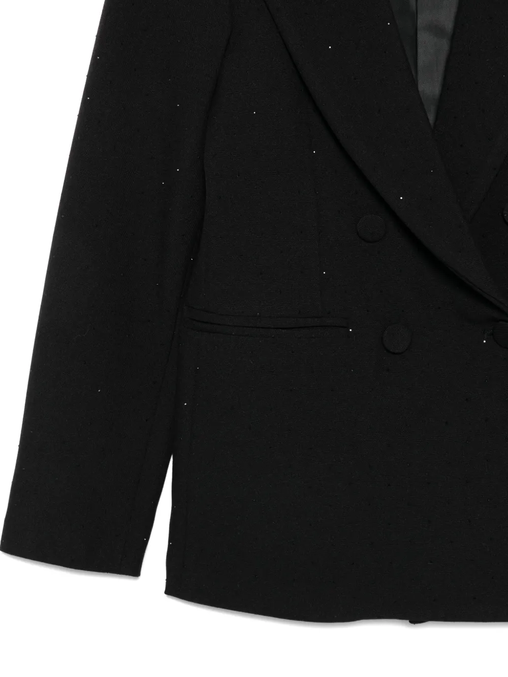 Miss Grant Embellished Double-breasted Blazer In Black