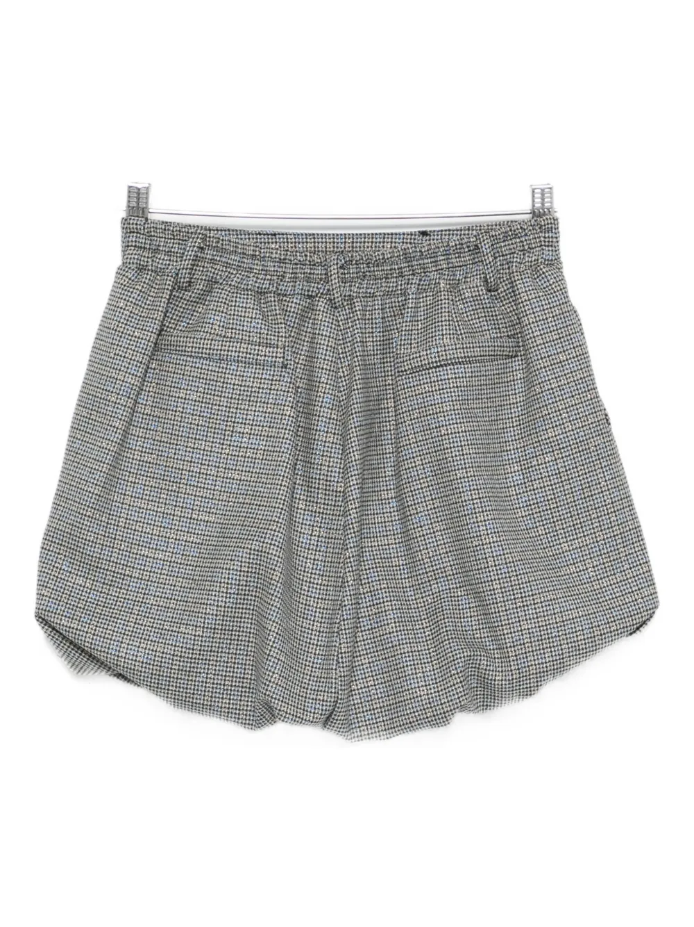 Miss Grant Pleated Check Casual Skirt In Gray