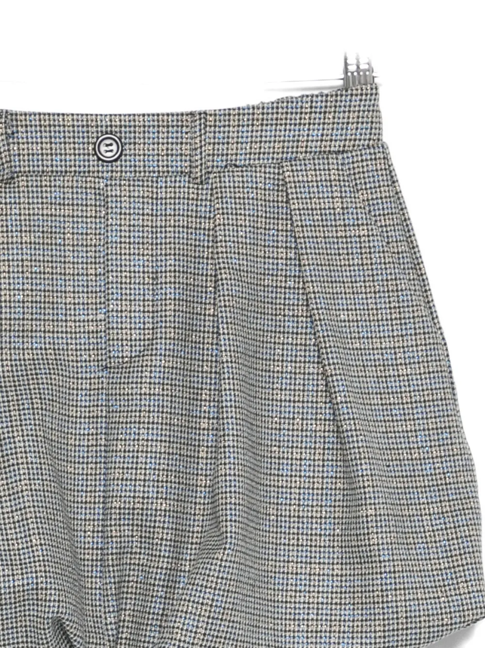 Miss Grant Pleated Check Casual Skirt In Gray
