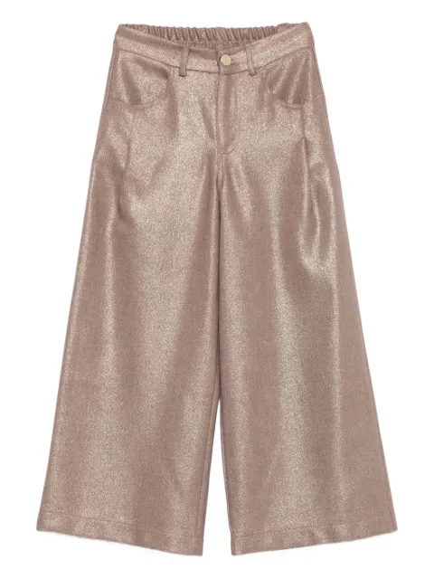 Miss Grant Kids metallic elastic-waist trousers