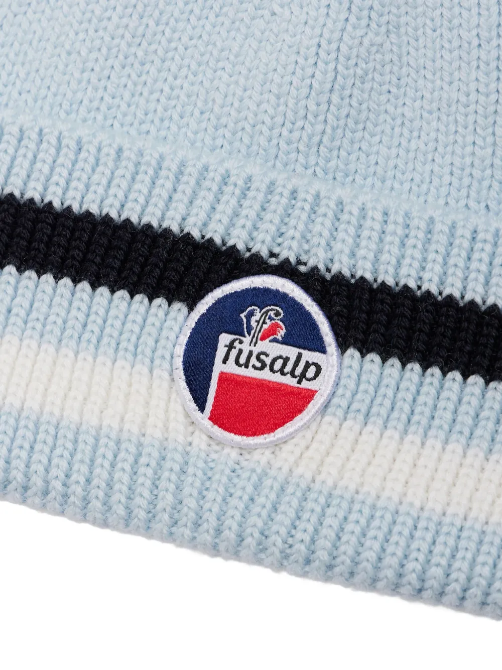 Fusalp Ribbed-knit Logo Hat In Blue
