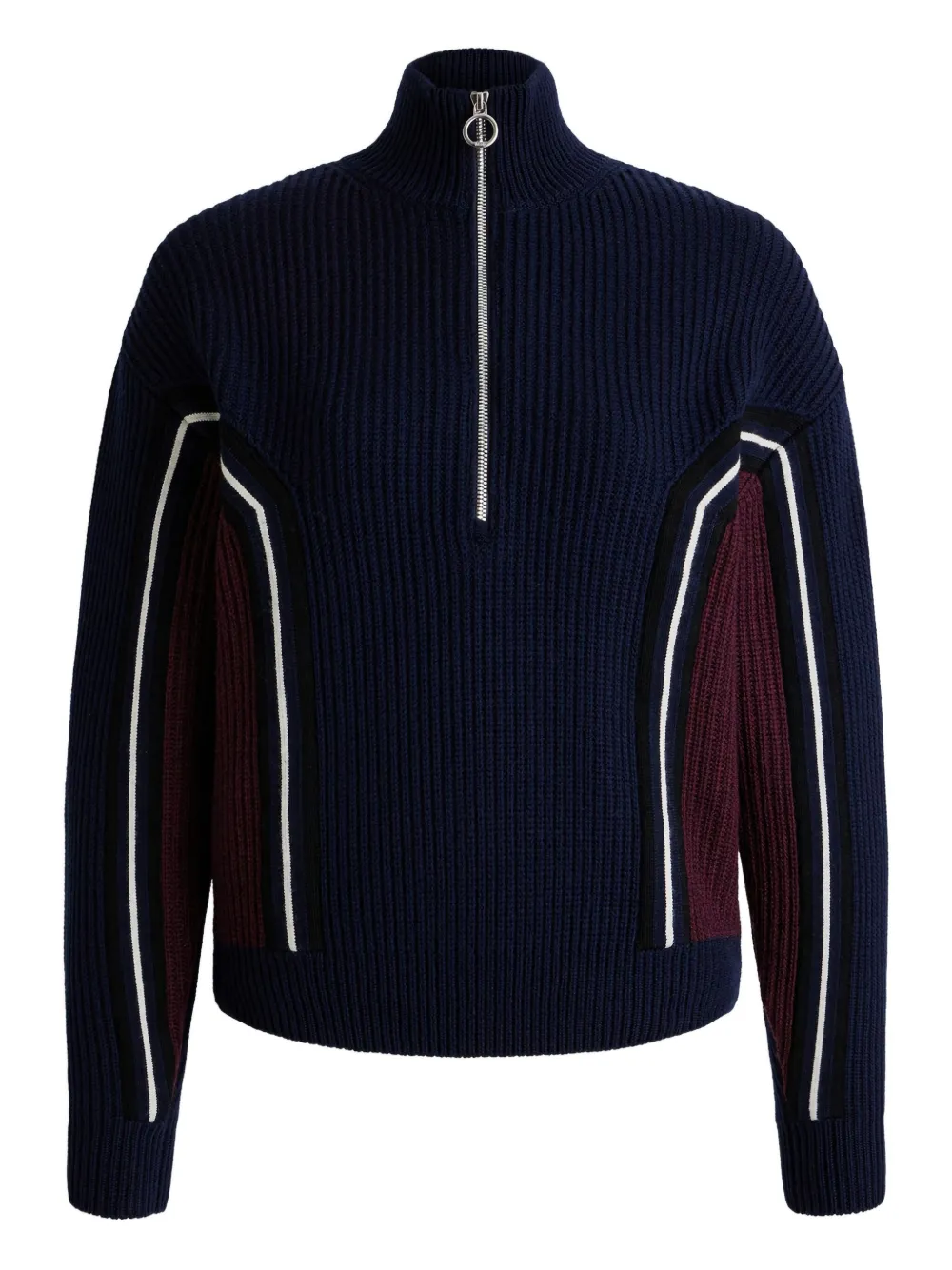 Fusalp Half-zip Ribbed Jumper In Blue