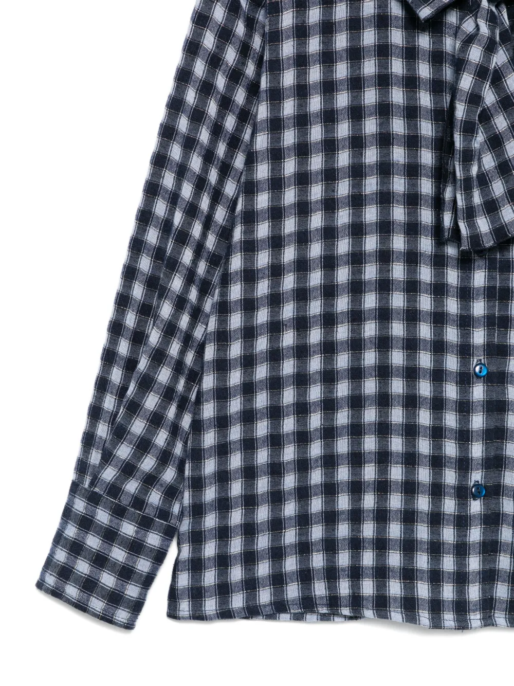 Miss Grant Kids Shirt met gingham ruit Blauw