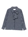 Miss Grant Kids gingham-check shirt - Blue