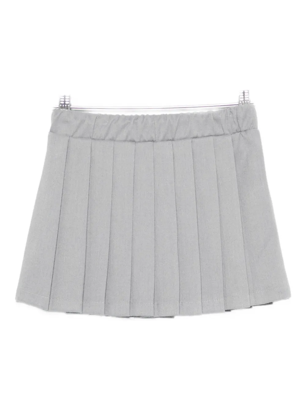 Miss Grant Pleated Drawstring Casual Skirt In Gray