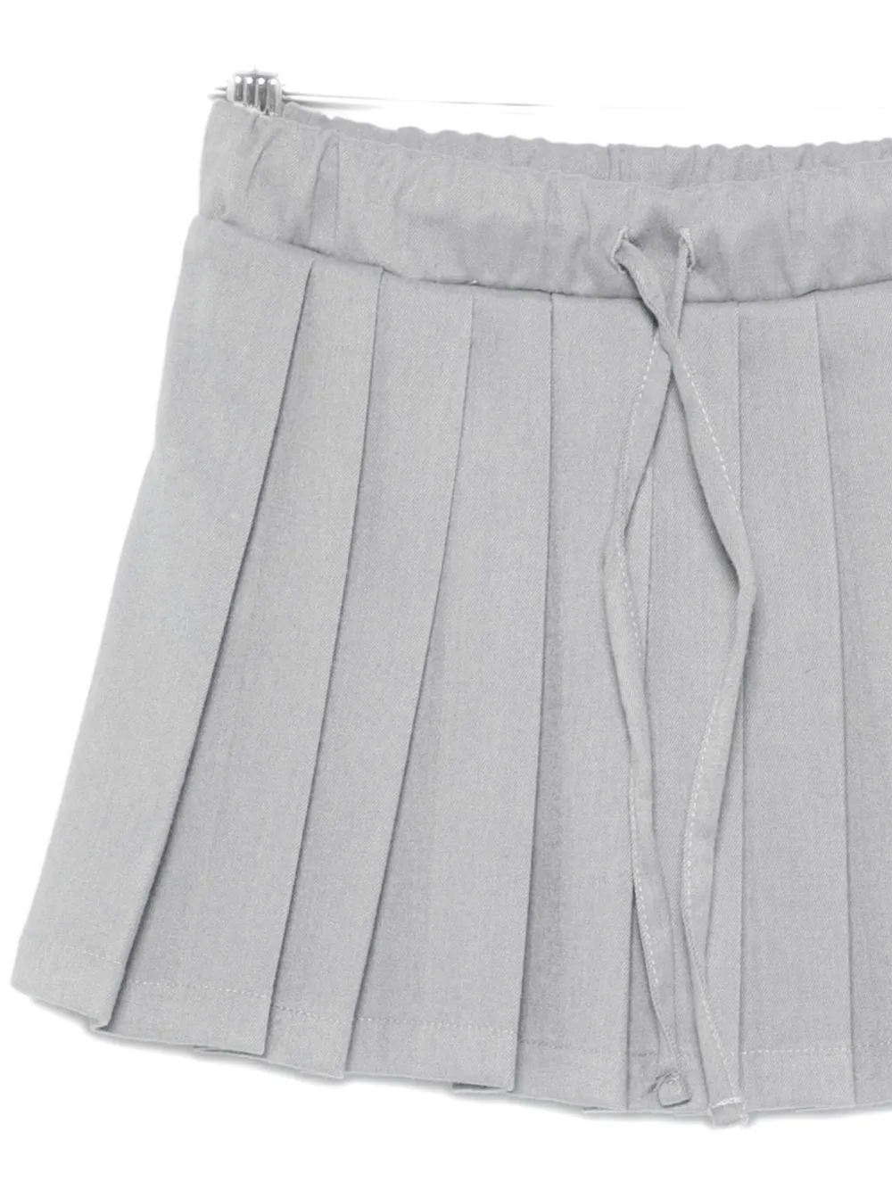 Miss Grant Pleated Drawstring Casual Skirt In Gray