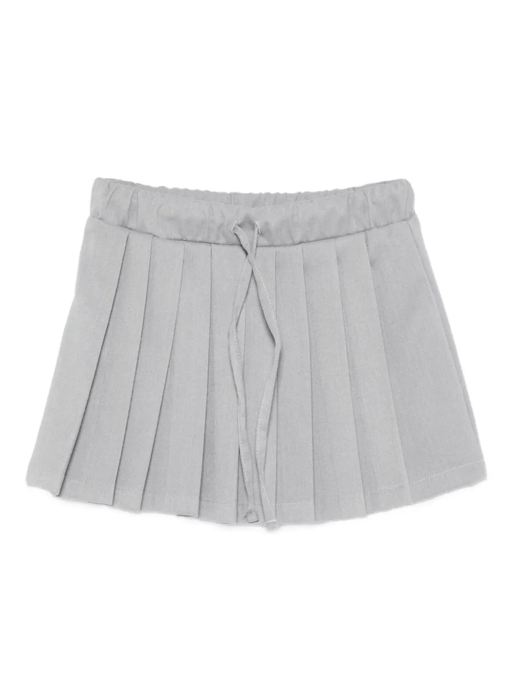 Miss Grant Kids pleated drawstring casual skirt - グレー Miss Grant Kids pleated drawstring casual skirt - グレー