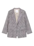 Miss Grant Kids checked pocketed blazer - Grey