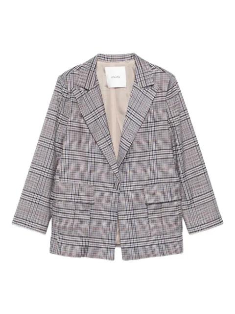 Miss Grant Kids checked pocketed blazer