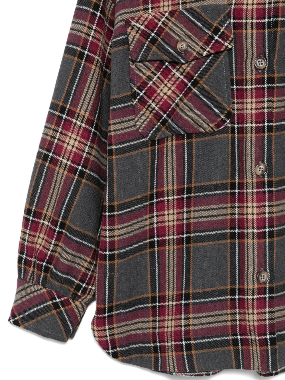 Miss Grant Kids Geruit shirt met zak Grijs