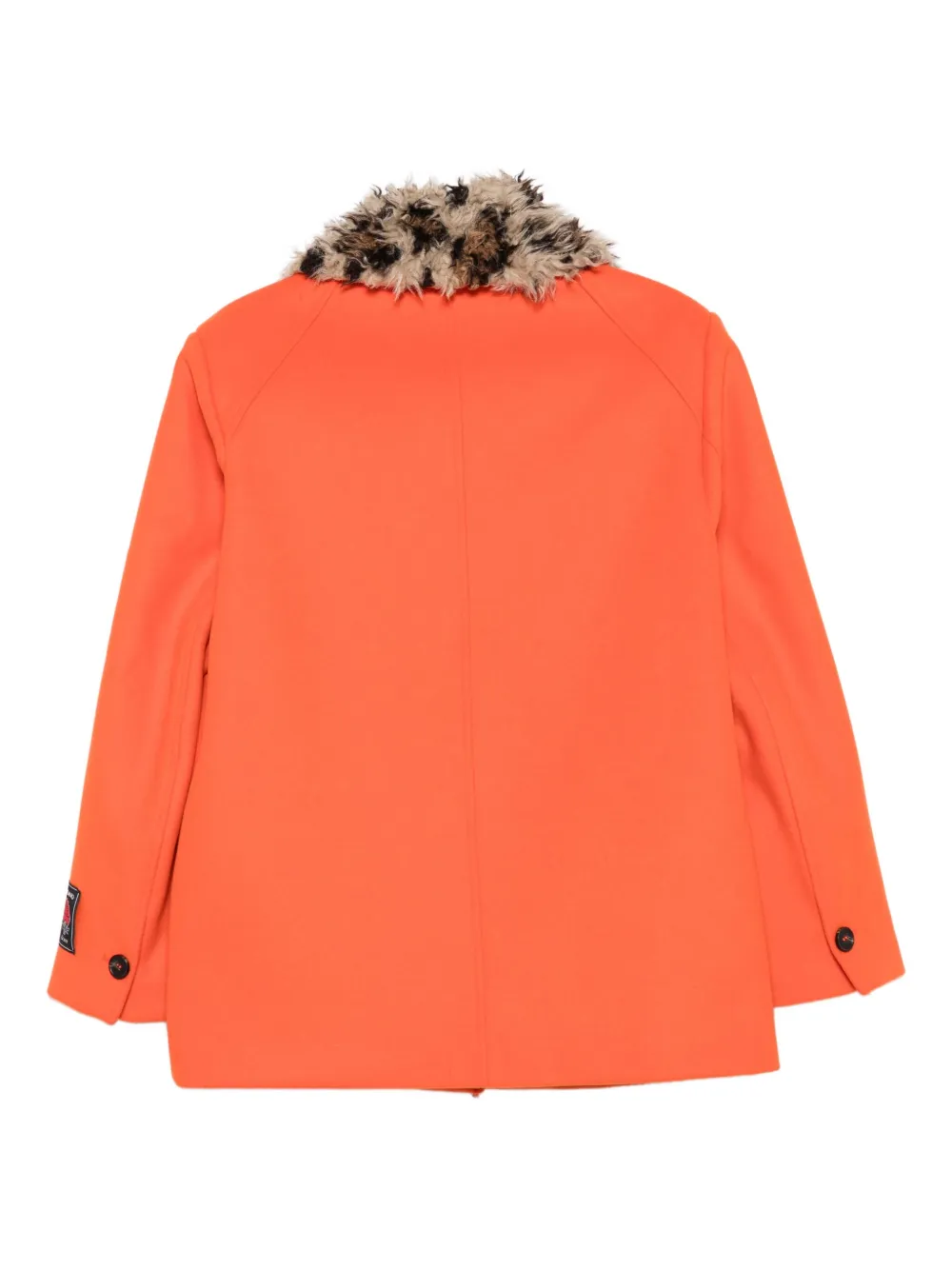 Msgm Wool-blend Jacket In Orange