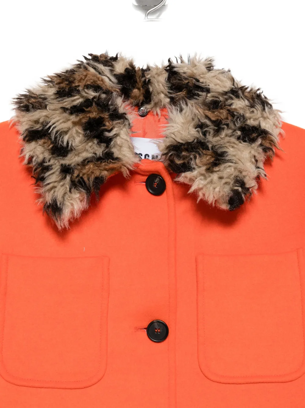 Msgm Wool-blend Jacket In Orange