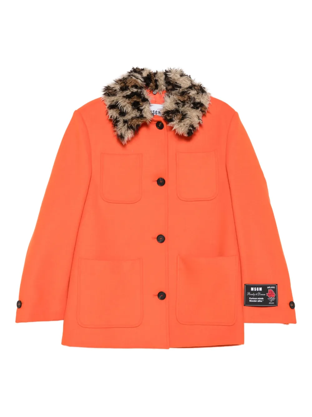 MSGM wool-blend jacket | Orange | Image 1