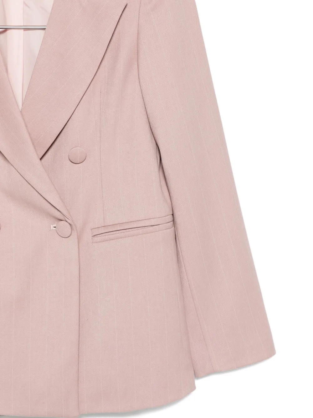 Miss Grant Pinstripe Double-breasted Blazer In Pink