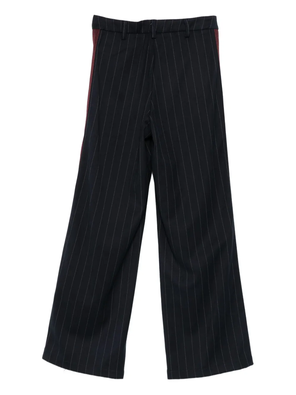 Miss Grant Pinstripe Side-stripe Trousers In Black