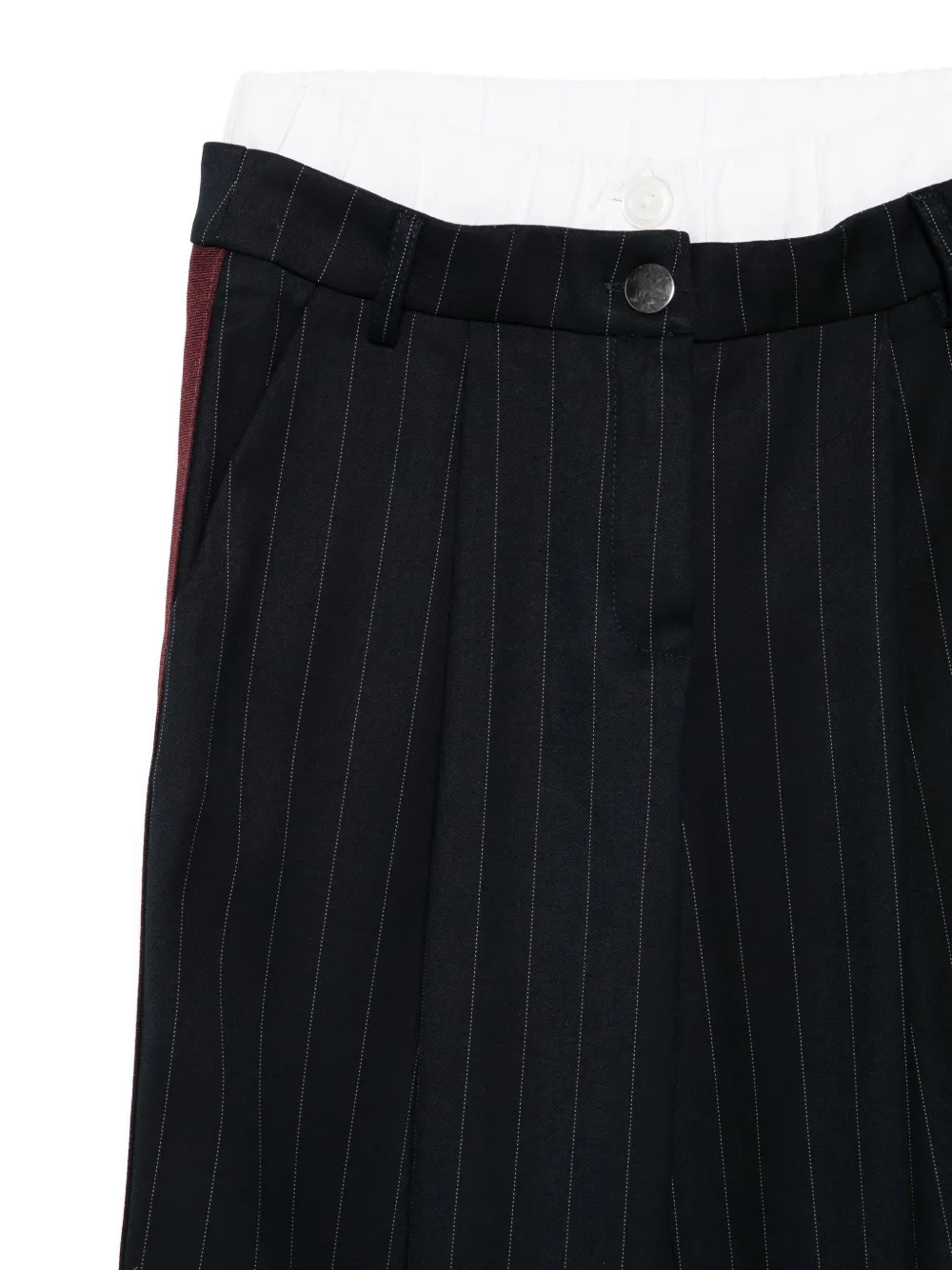 Miss Grant Kids Broek met zijstreep en krijtstreep Blauw