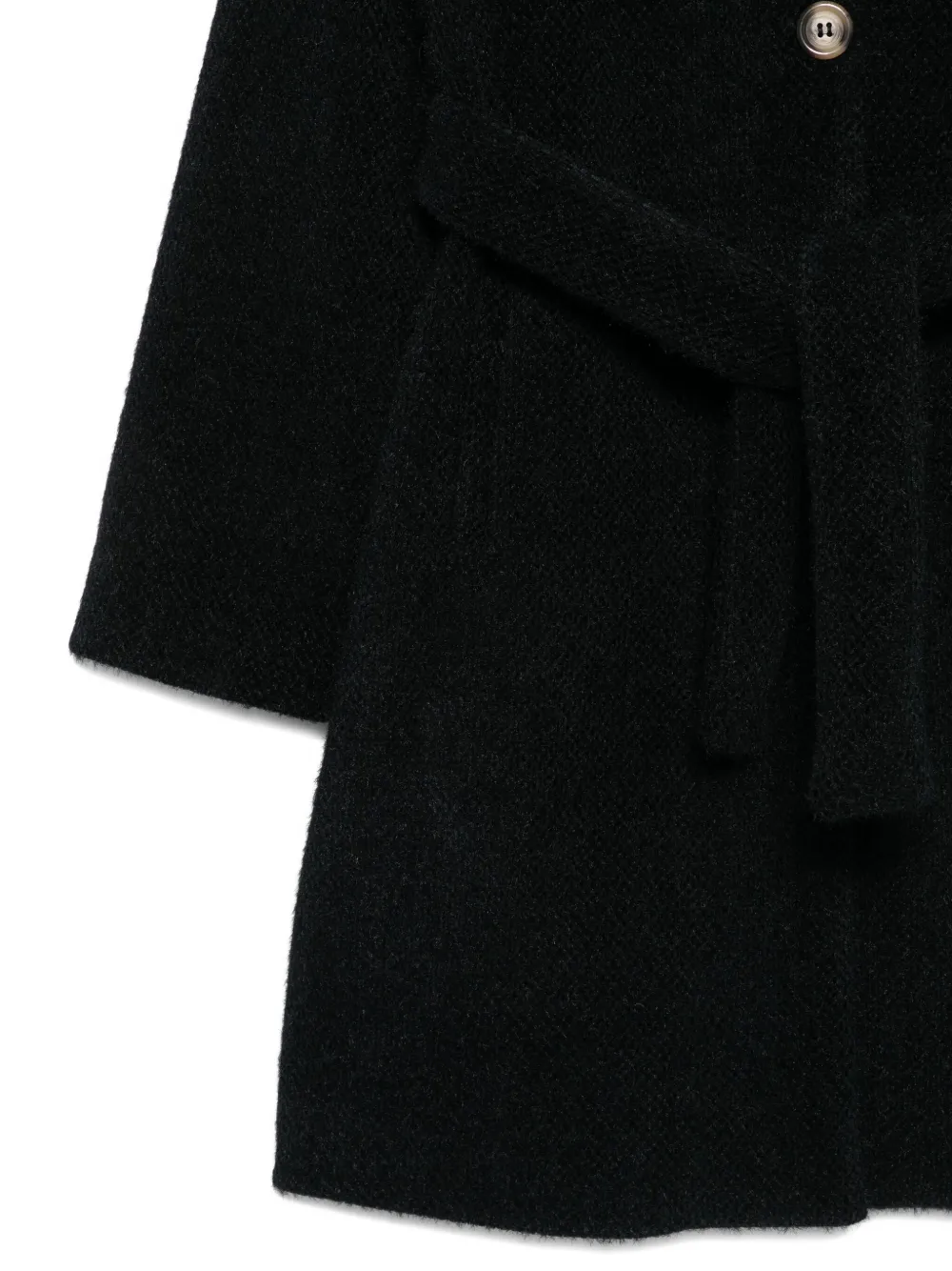 Miss Grant Kids Wollen jas met ceintuur Zwart