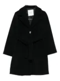 Miss Grant Kids belted wool coat - Black