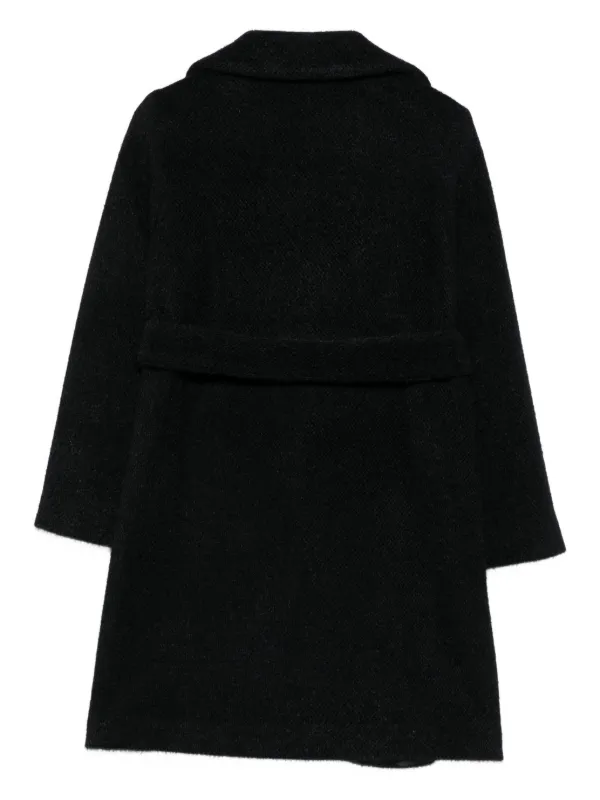 Miss Grant Kids Abrigo De Lana Con Cinturón Negro FARFETCH MX