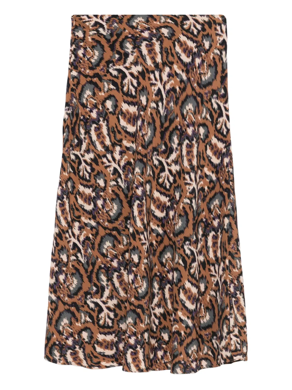 Ba&Sh abstract-print midi skirt - Bruin