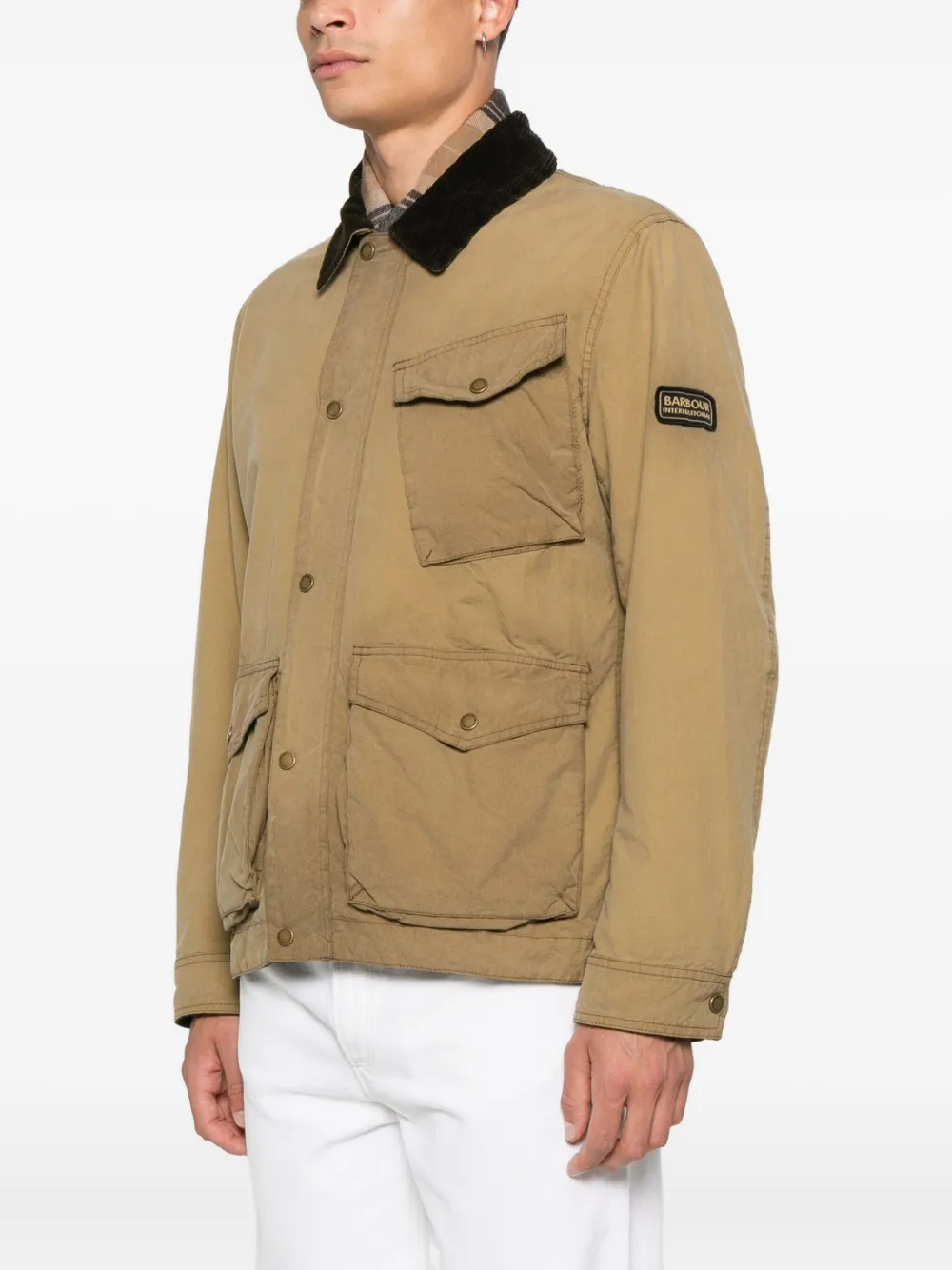 Barbour International Jack met klepzak Beige