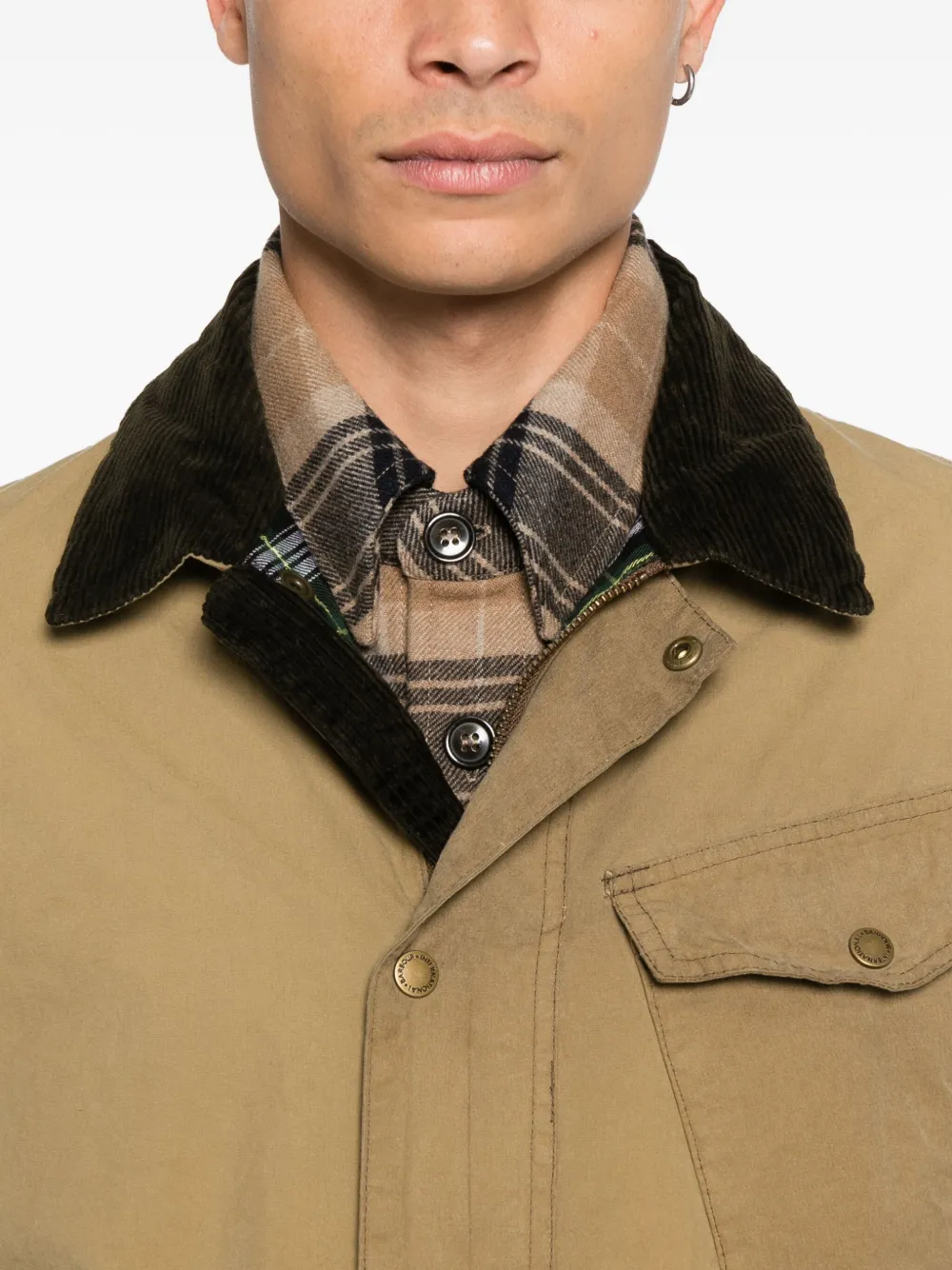 Barbour International Jack met klepzak Beige
