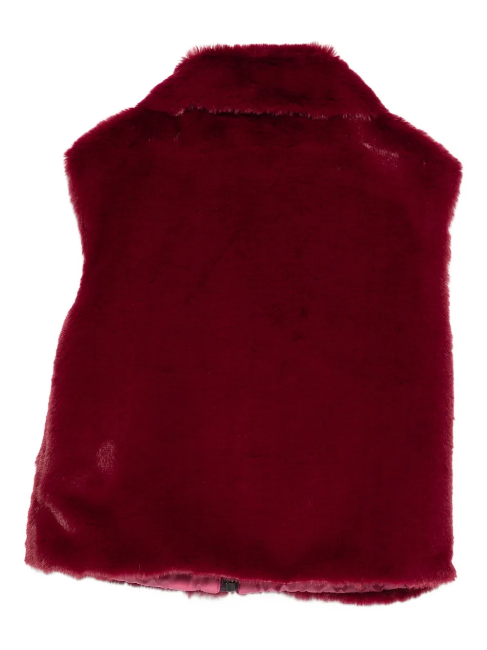 Il Gufo Faux-fur Sleeveless Jacket In Red