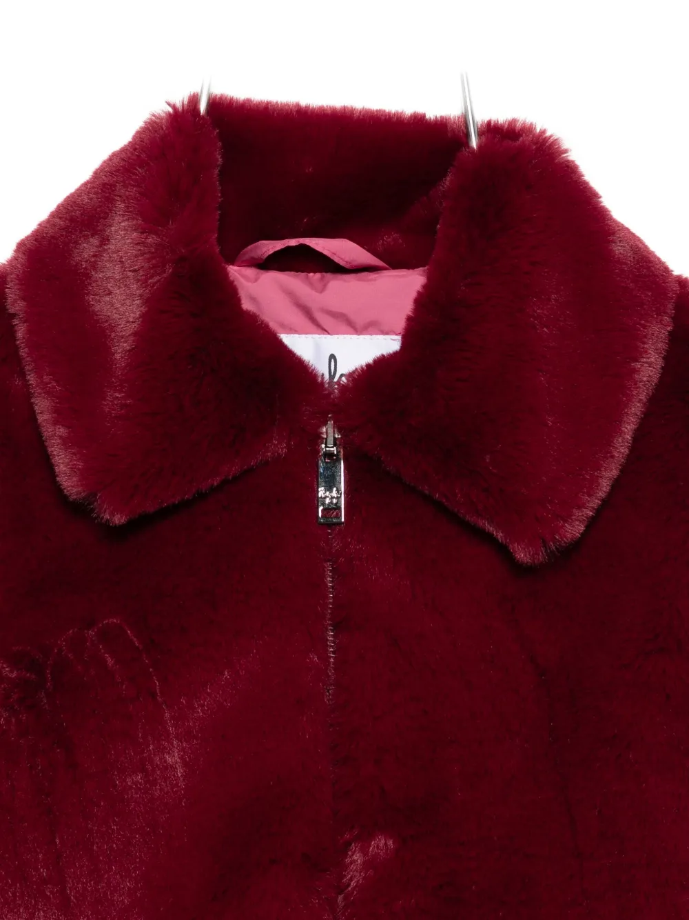 Il Gufo Faux-fur Sleeveless Jacket In Red