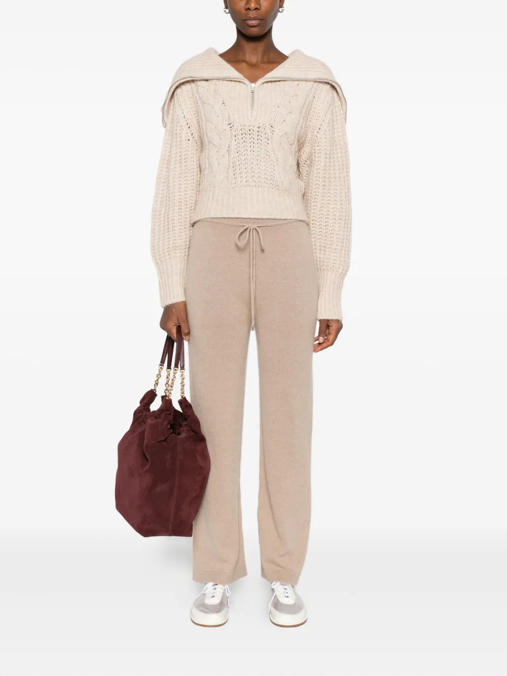 Vanisè drawstring-waist trousers - Beige