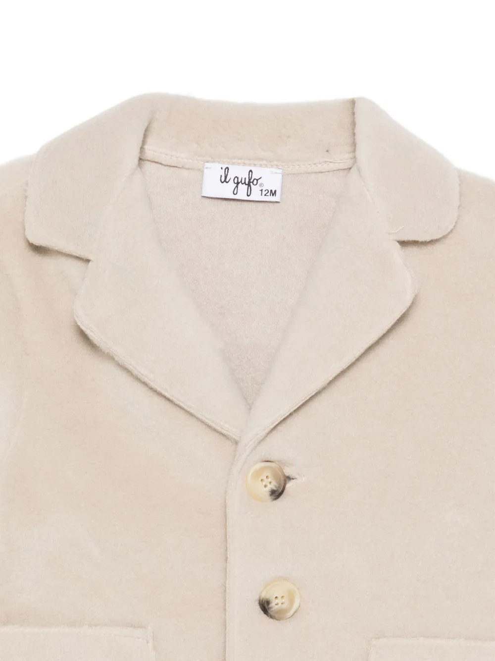 Il Gufo Blazer met enkele rij knopen Beige