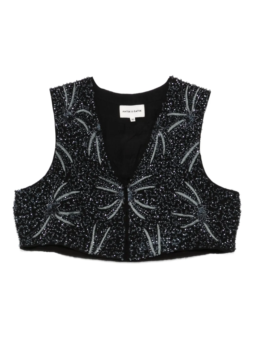 Antik Batik Top con decorazione - Nero