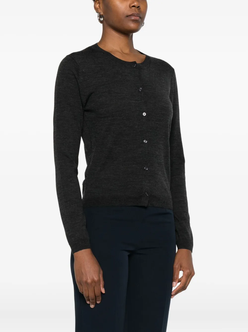 Lebor Gabala Merino-wool Cardigan In Gray