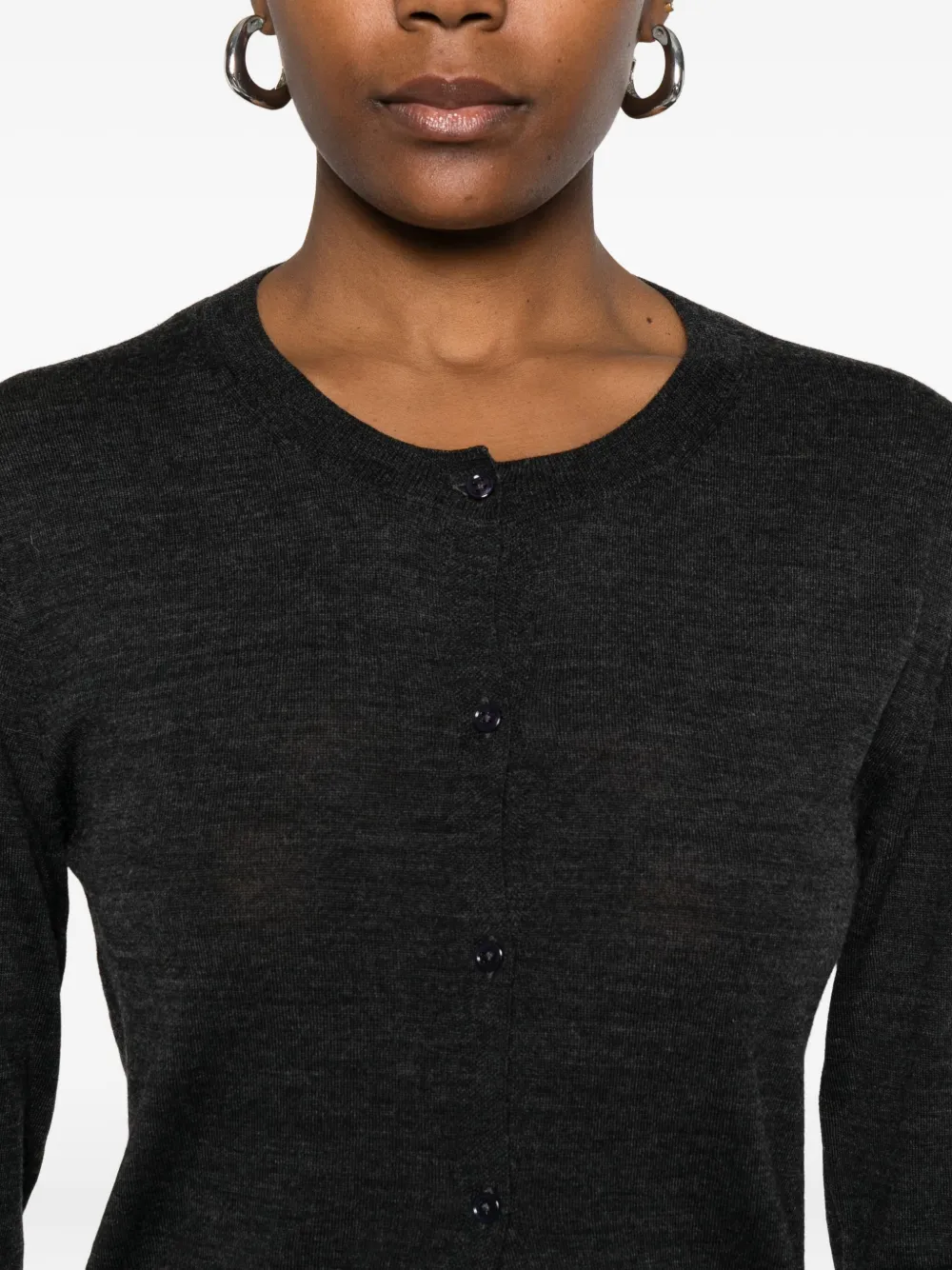 Lebor Gabala Merino-wool Cardigan In Gray