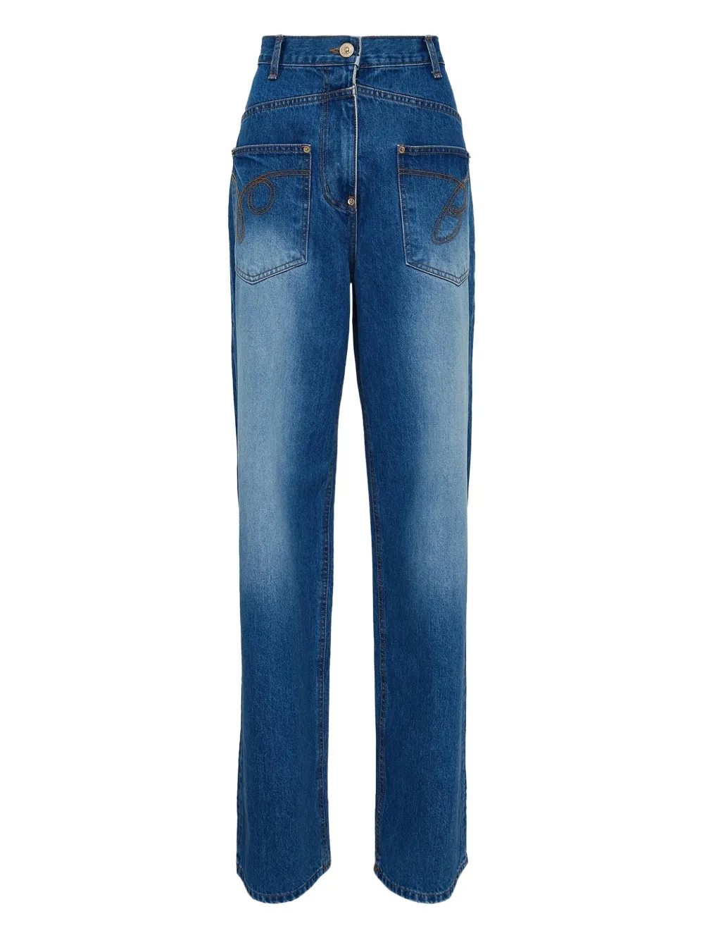 Pushbutton Re-puzzled Jeans In Blue