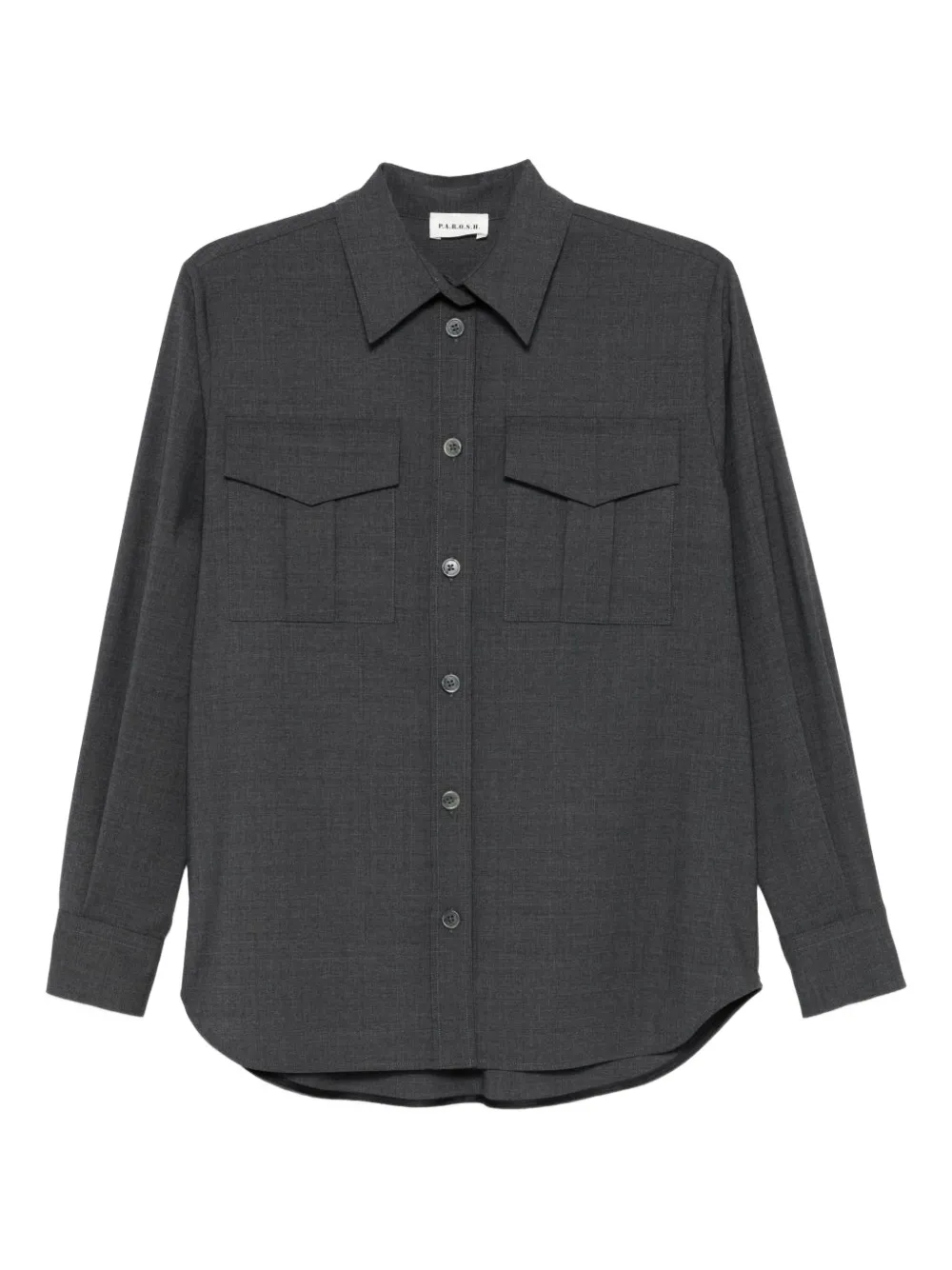 P.a.r.o.s.h Pocket Buttoned Shirt In Gray