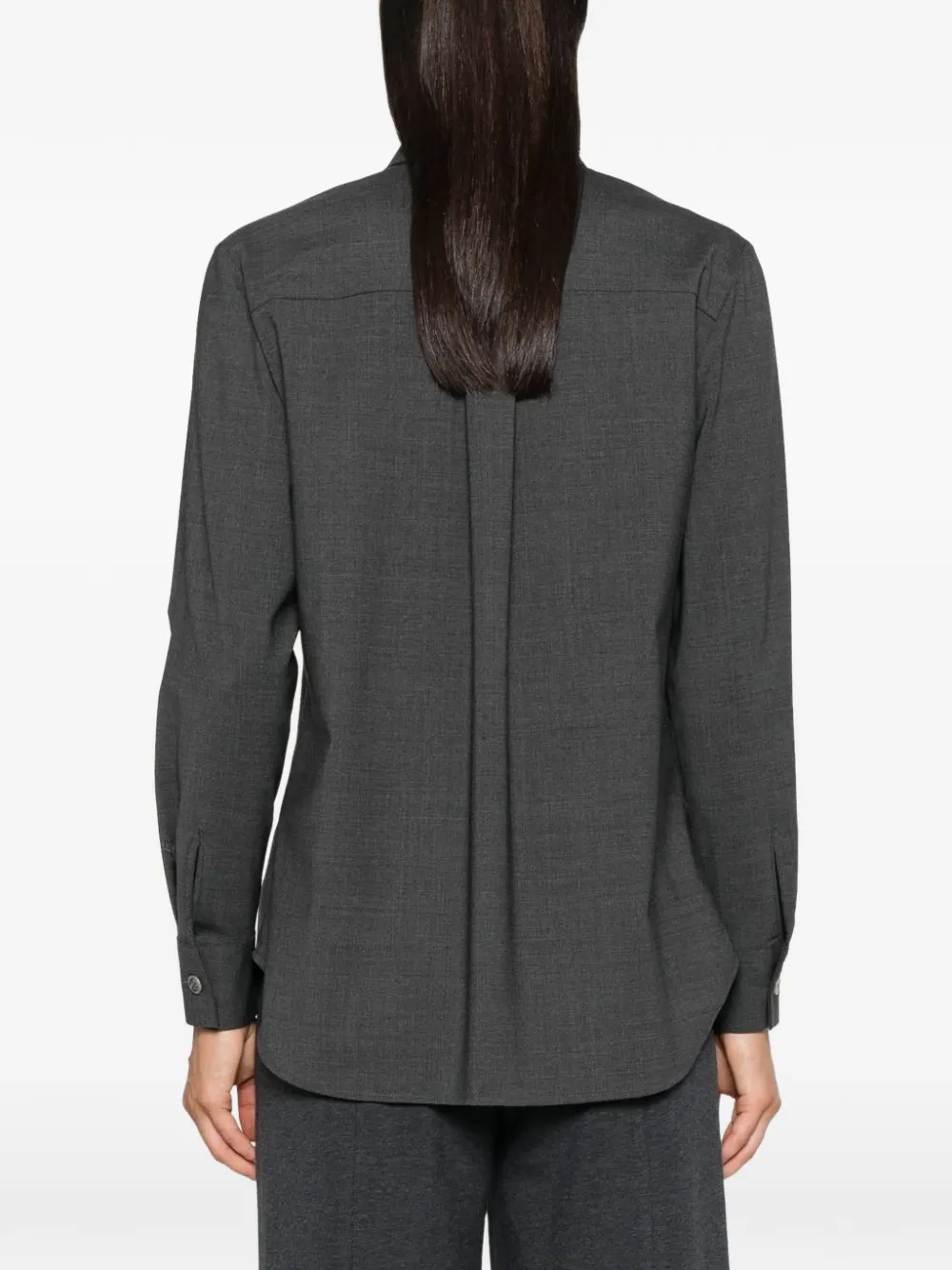 P.a.r.o.s.h Pocket Buttoned Shirt In Gray