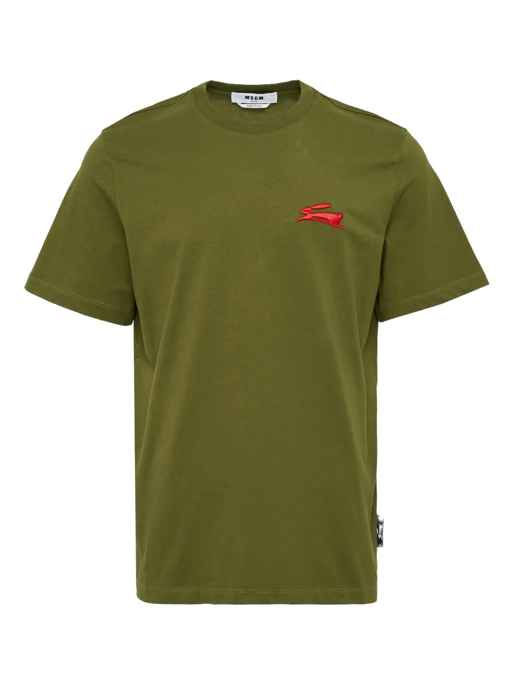 MSGM playera con logo de conejo | verde | Image 1