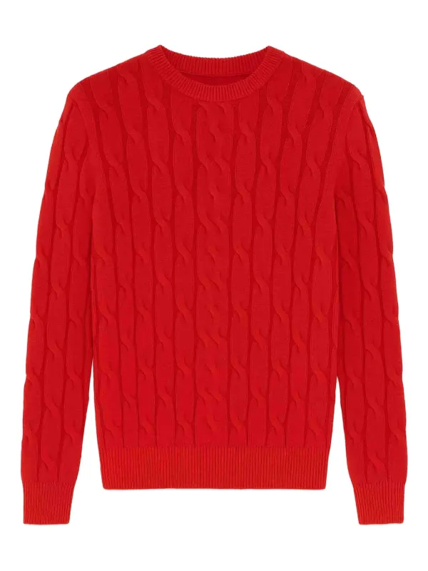 Jacob Cohën Cable-knit Sweater in Red