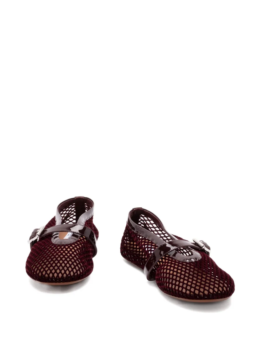 Alaïa mesh-panel buckle ballet flats | Image 2