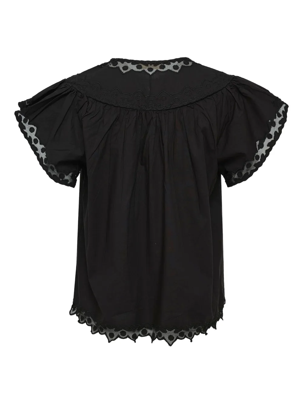 Ulla Johnson Effie flutter-sleeve blouse - Zwart