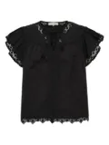 Ulla Johnson Effie flutter-sleeve blouse - Black