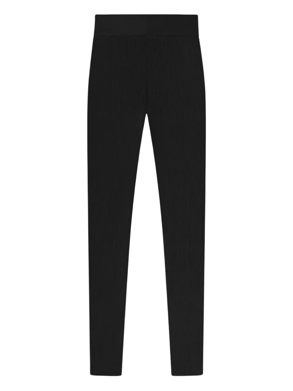 Essentials Fine-ribbed Leggings In Black